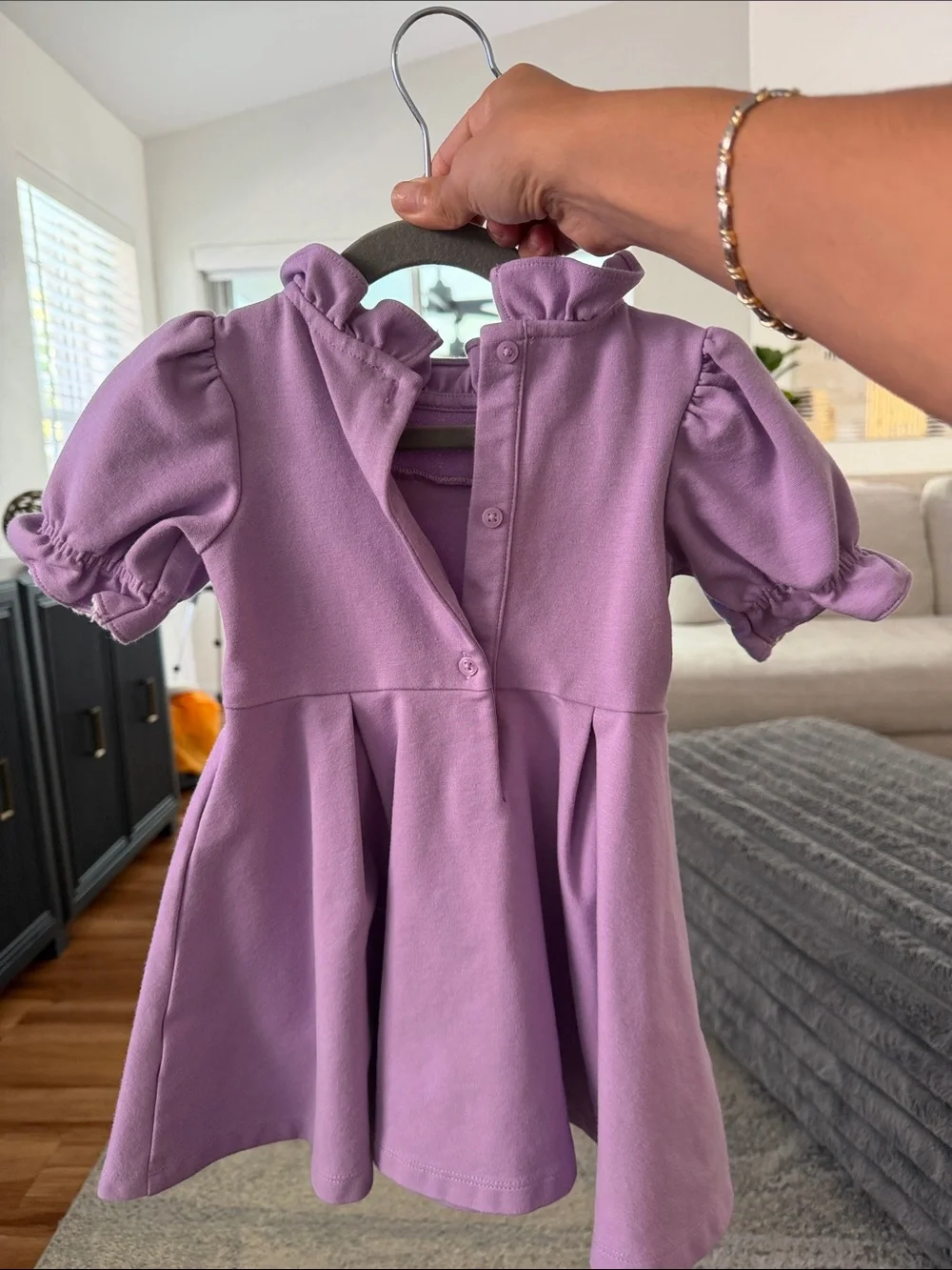 Janie and Jack Girls' Lavender Ruffle Dress